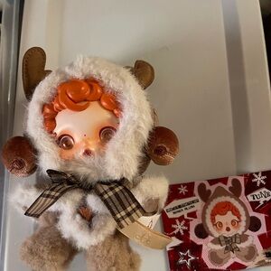 SKULLPANDA V1 Winter Symphony Plush Doll Reindeer Design Blind Box Collectible